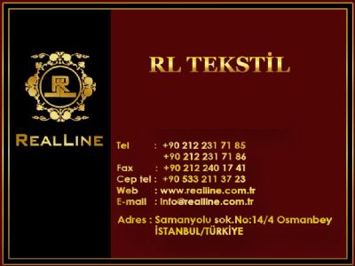 RL TEKSTiL REALLINE - ERKEK KABAN,  ERKEK MONT,  ERKEK PALTO,  ERKEK PARDES,  ERKEK CEKET,  YAZ VE KI SEZONU,  iMALAT VE